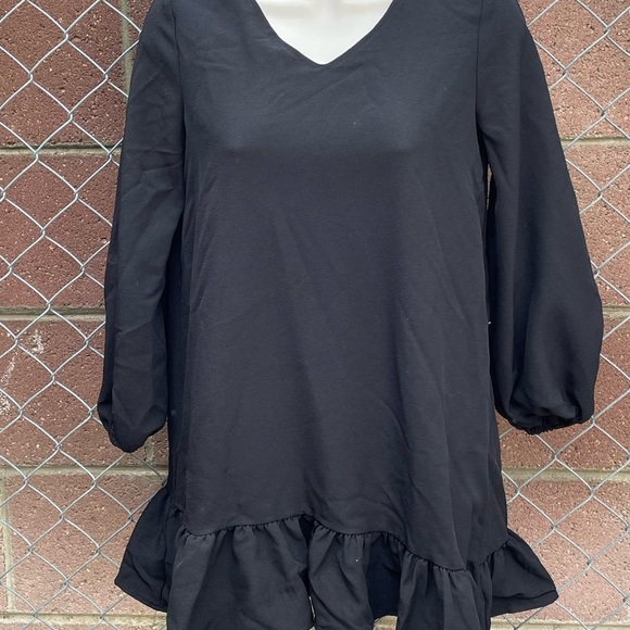 Long Sleeve Girls Dress Sleeve Ruffle Hem Belted SHEIN Medium - Picture 2 of 7